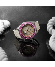 Automatische Nylon-Taucheruhr, Weiß, Pink - FLEUSS AUTOMATIC DIVER SPONGEBOB LIMITED EDITION - SP-5160-03