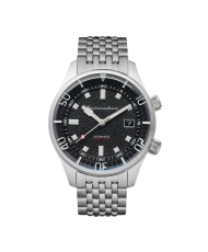 Foto frontal de este reloj BRADNER para hombre en acero 316L gris, negro - SPINNAKER | SP-5062-11