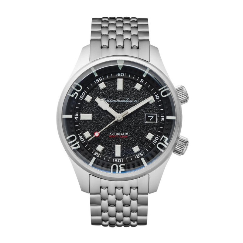 Photo de face de cette Montre Homme en Acier 316L Gris, Noir BRADNER - SPINNAKER | SP-5062-11