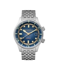 Foto frontal de este reloj para hombre en acero 316L Azul, Gris BRADNER - SPINNAKER | SP-5062-22