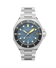 Photo de face de cette Montre de plongée Homme en Acier inoxydable Bleu, Gris DUMAS - SPINNAKER | SP-5081-DD