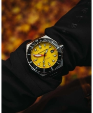 Photo 5 of this DUMAS AUTOMATIC - SPINNAKER | SP-5081-II Grey, Yellow Stainless Steel Men's Diving Watch