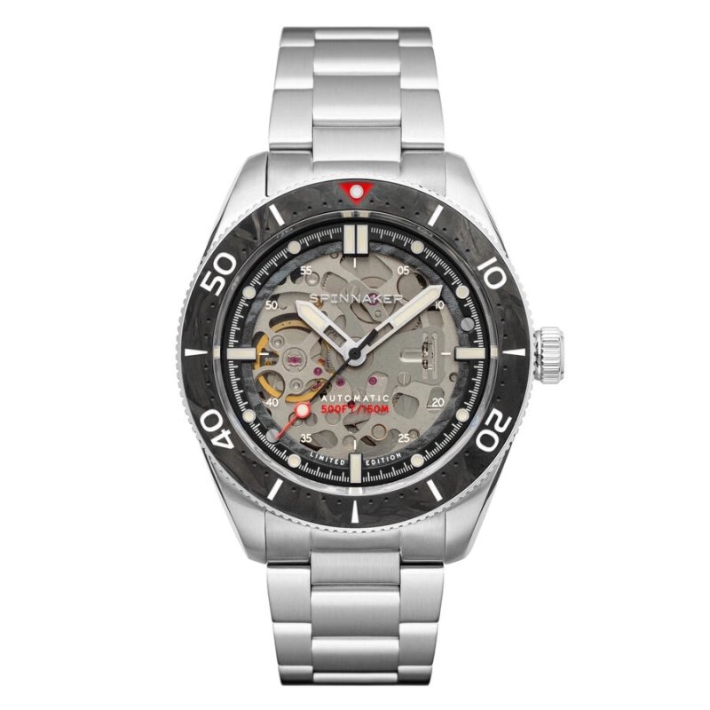 Photo 2 of this MIDCROFT Men's Watch in Grey, Black Stainless Steel - SPINNAKER | SP-5095-22