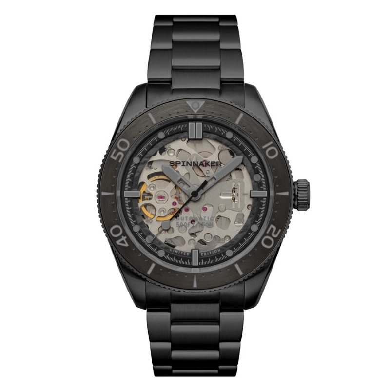 Photo 2 de cette Montre Homme en Acier inoxydable Noir MIDCROFT - SPINNAKER | SP-5095-55