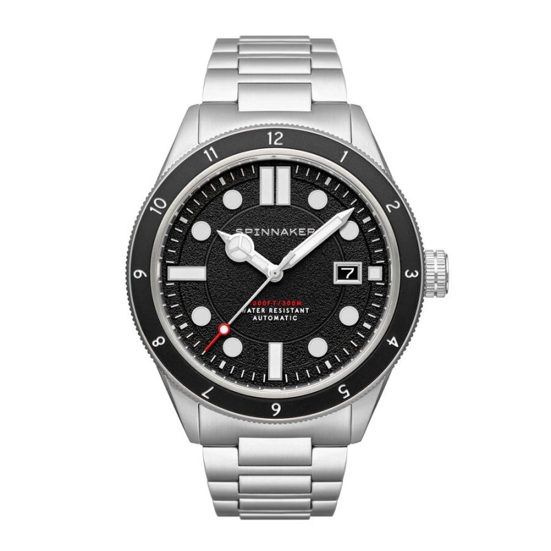 Photo 2 de cette Montre de plongée Homme en Acier inoxydable Gris, Noir NEW CAHILL - SPINNAKER | SP-5096-11