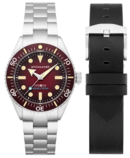 Foto 8 de este reloj de buceo para hombre en acero inoxidable gris, rojo SPENCE - SPINNAKER | SP-5097-55