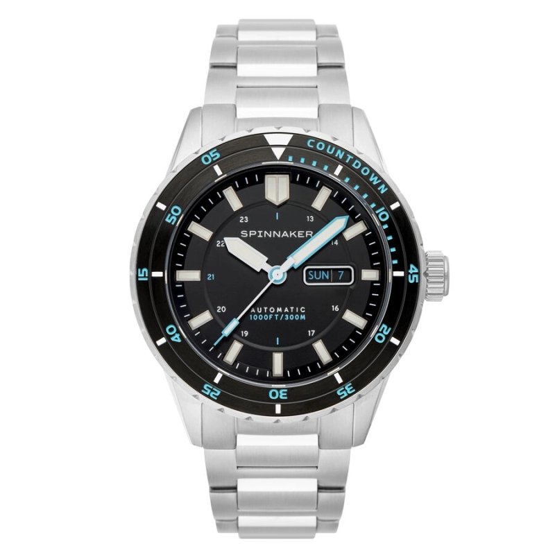 Photo 2 de cette Montre de plongée Homme en Acier inoxydable Gris, Noir HASS - SPINNAKER | SP-5099-22