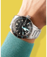 Foto 4 de este Reloj de Buceo para Hombre en Acero Inoxidable Gris, Negro HASS - SPINNAKER | SP-5099-22