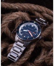 Photo 12 de cette Montre de plongée Homme en Acier inoxydable Bleu, Gris HASS - SPINNAKER | SP-5099-44