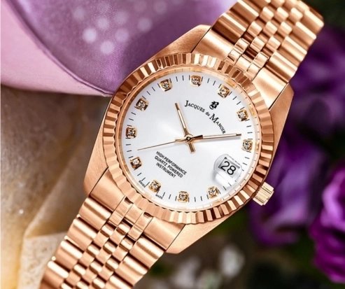 Rose gold watch