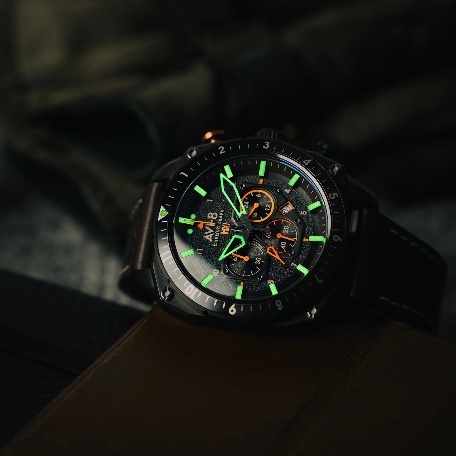 AVI-8 | Montre Aviation en Acier inoxydable Noir Hawker Hunter - AV-4100-08