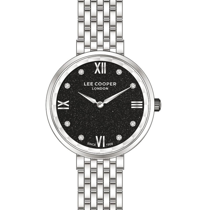 Montre Femme Quartz en Métal, Noir, Argenté - LC07610.350 - LEE COOPER