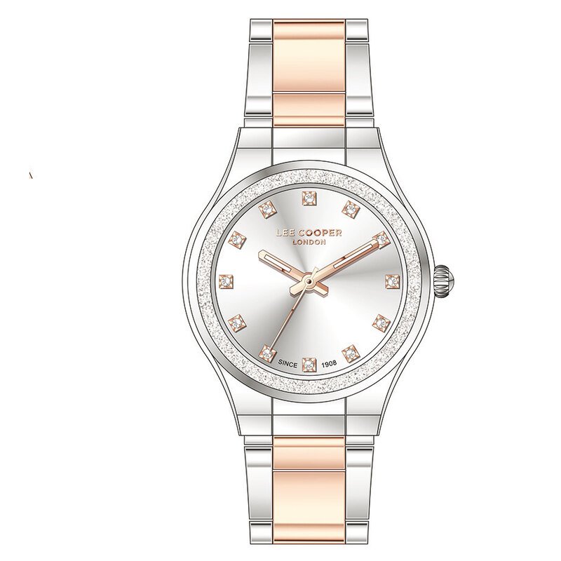 Reloj Mujer Cuarzo Metal, Plata, Oro Rosa - LC07678.530 - LEE COOPER