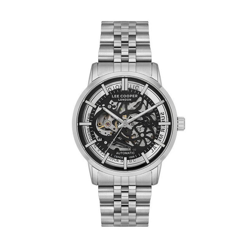 Reloj automático esqueleto en metal, negro, plateado - LC08036.350 de la marca LEE COOPER LONDON