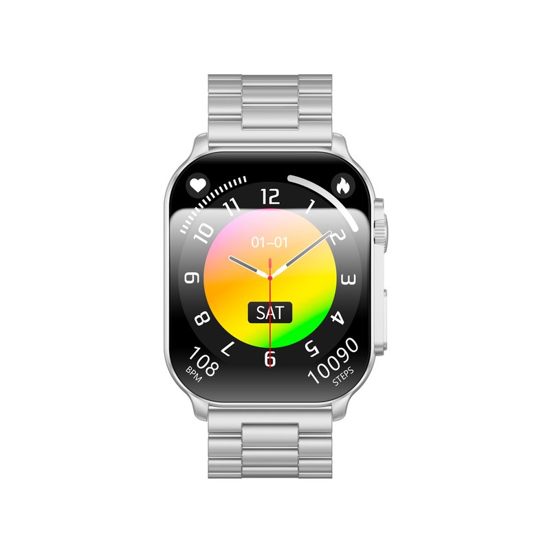 Smart watch in metal, silver - ULTRA AMOLED - SW080I from the SMARTY 2.0 brand