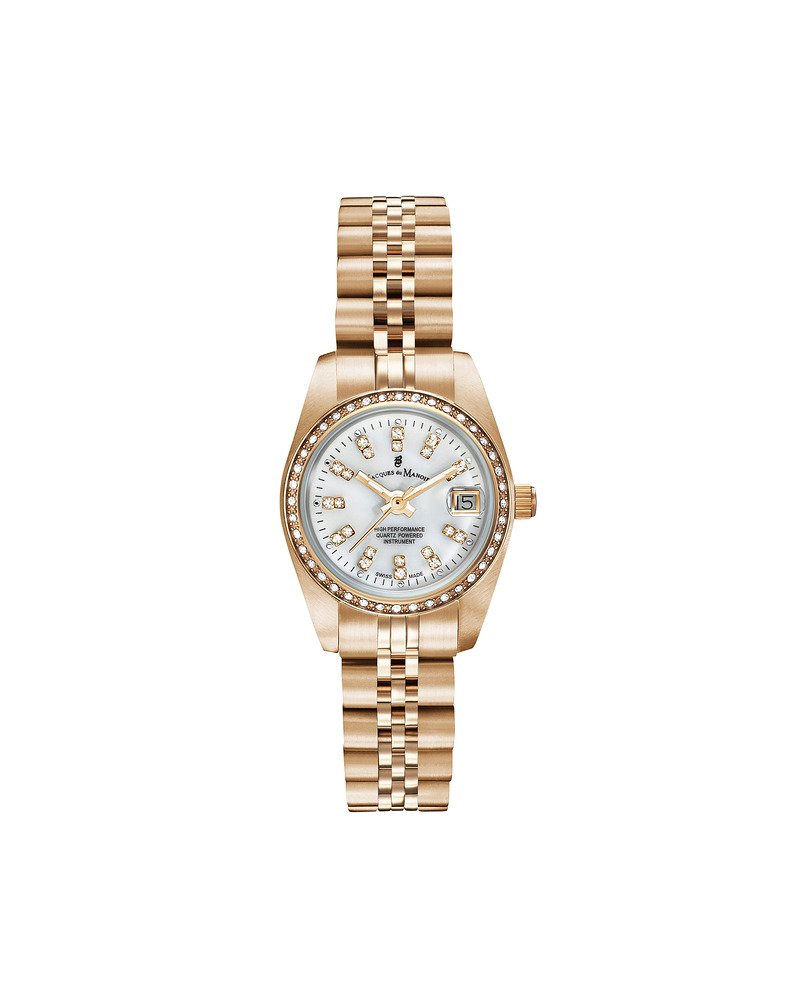 Montre Suisse Femme en Acier PVD Rose - Inspiration - JACQUES DU MANOIR