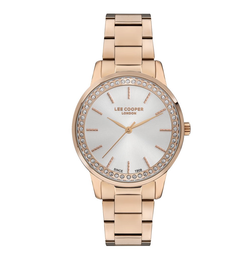 Reloj de Cuarzo Barato para Mujer en Metal, color Oro Rosa - Lee Cooper London - LC07229.410