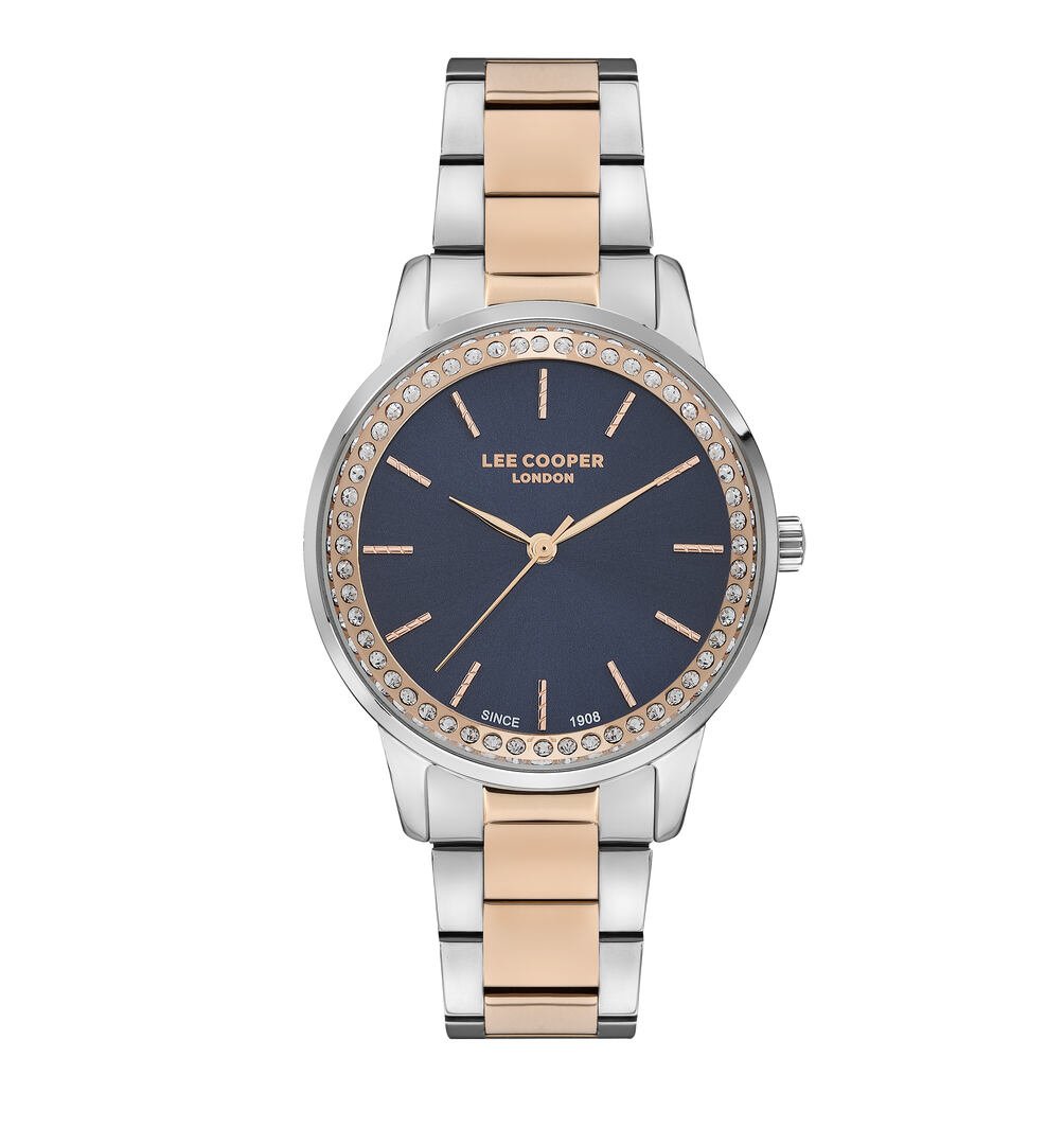 Montre Quartz pas cher pour Femme en Métal, de couleur Argenté, Doré Rose, Doré Rose - Lee Cooper London - LC07229.590