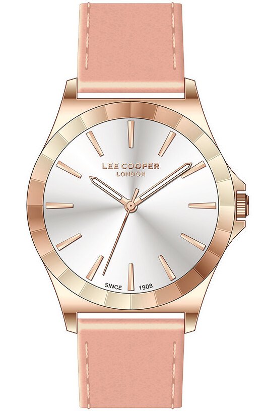 Cheap Quartz Watch for Women in Metal, Leather, in Rose Gold, Pink - Lee Cooper London - LC07347.438