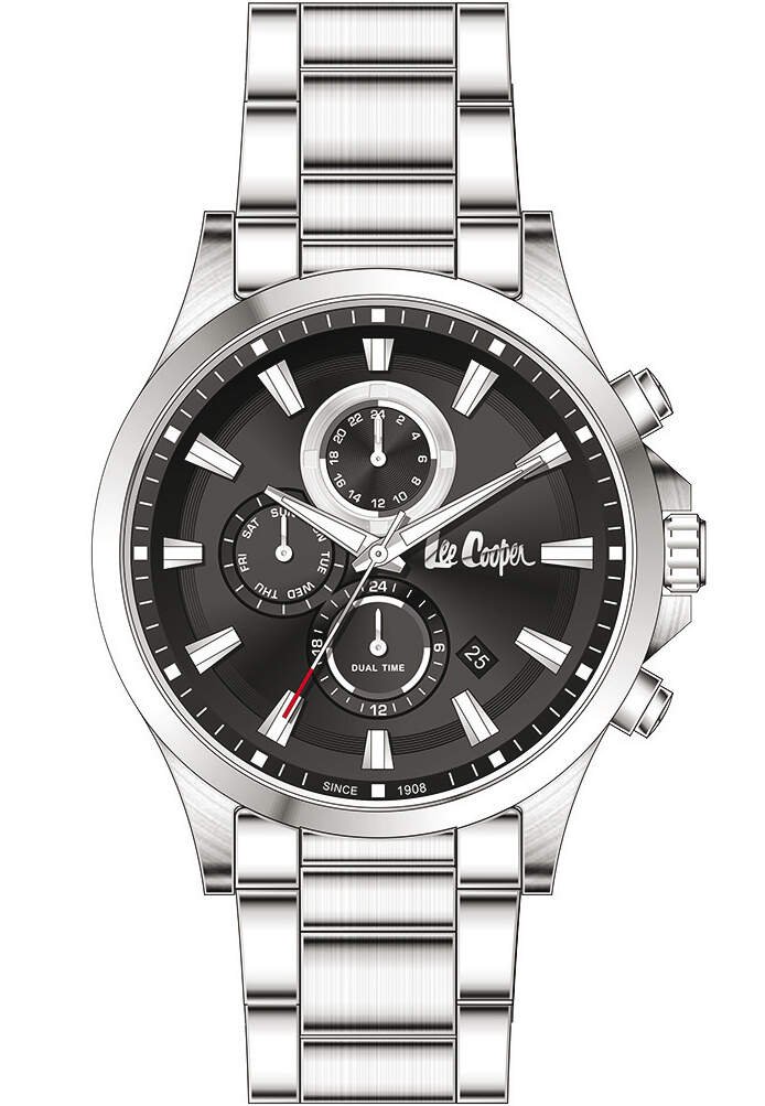 Montre Quartz pas cher pour Homme en Métal, de couleur Argenté - Lee Cooper London - LC07362.350