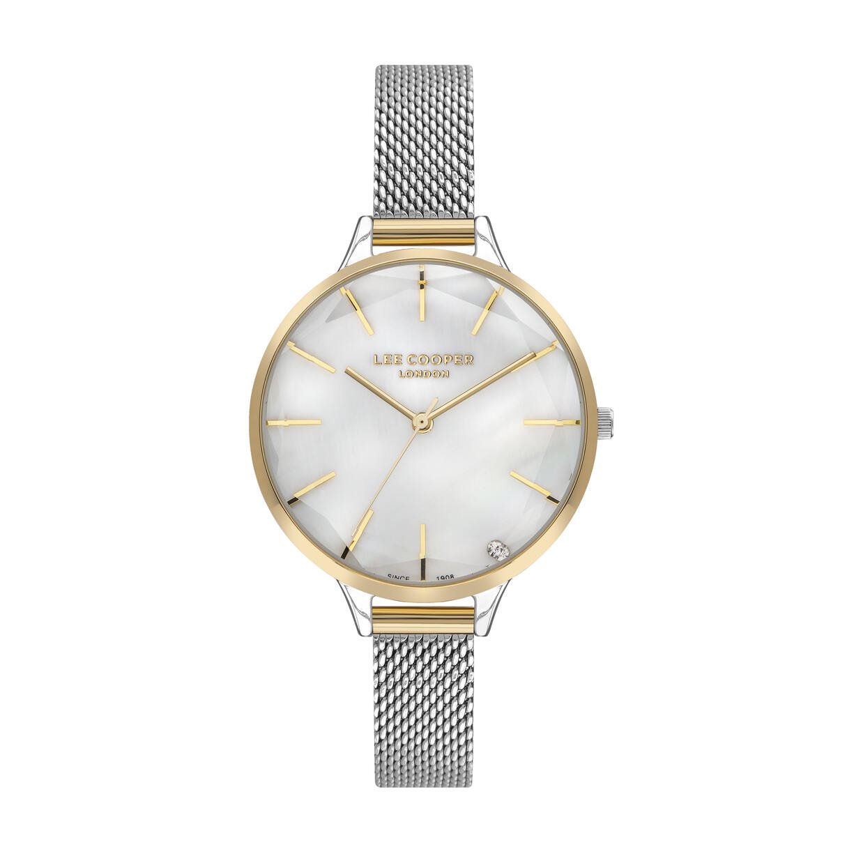 Montre Quartz pas cher pour Femme en Métal, acier maille milanaise, de couleur Argenté, Doré, Doré - Lee Cooper London - LC07433.220