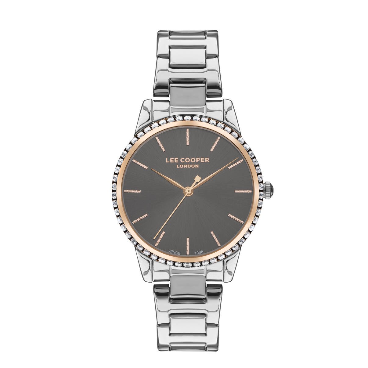 Montre Quartz pas cher pour Femme en Métal, de couleur Doré Rose, Argenté - Lee Cooper London - LC07438.460