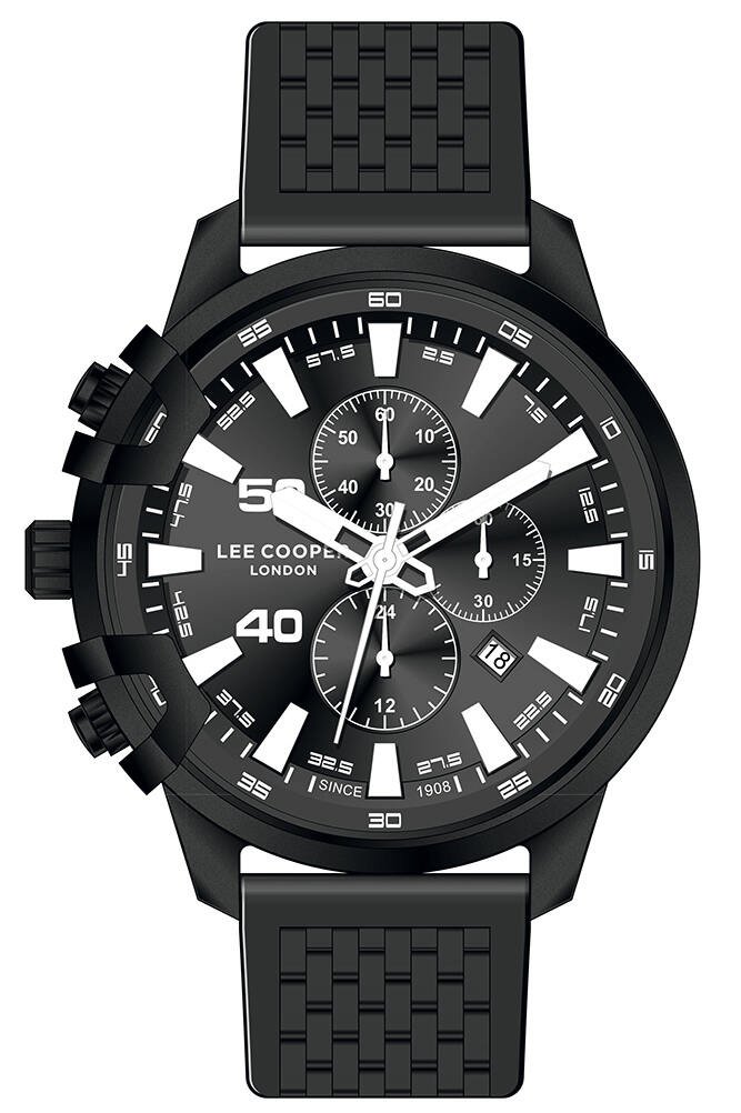 Cheap Quartz Watch for Men in Metal, Silicone, in Black - Lee Cooper London - LC07470.651