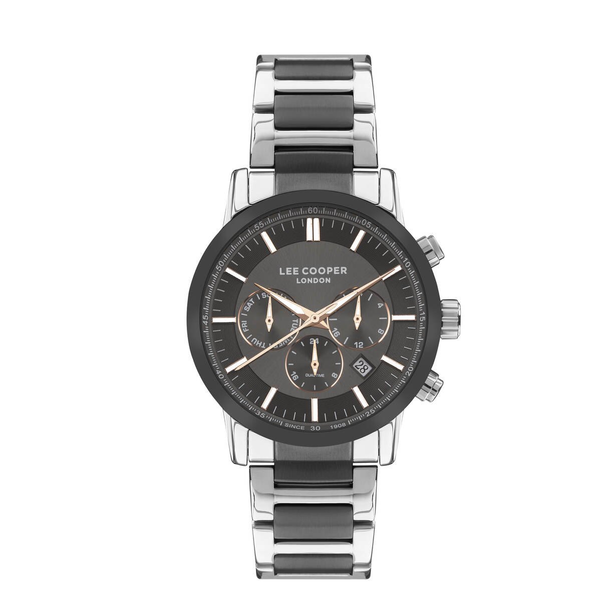 Montre Quartz pas cher pour Homme en Métal, de couleur Gun - Lee Cooper London - LC07505.060