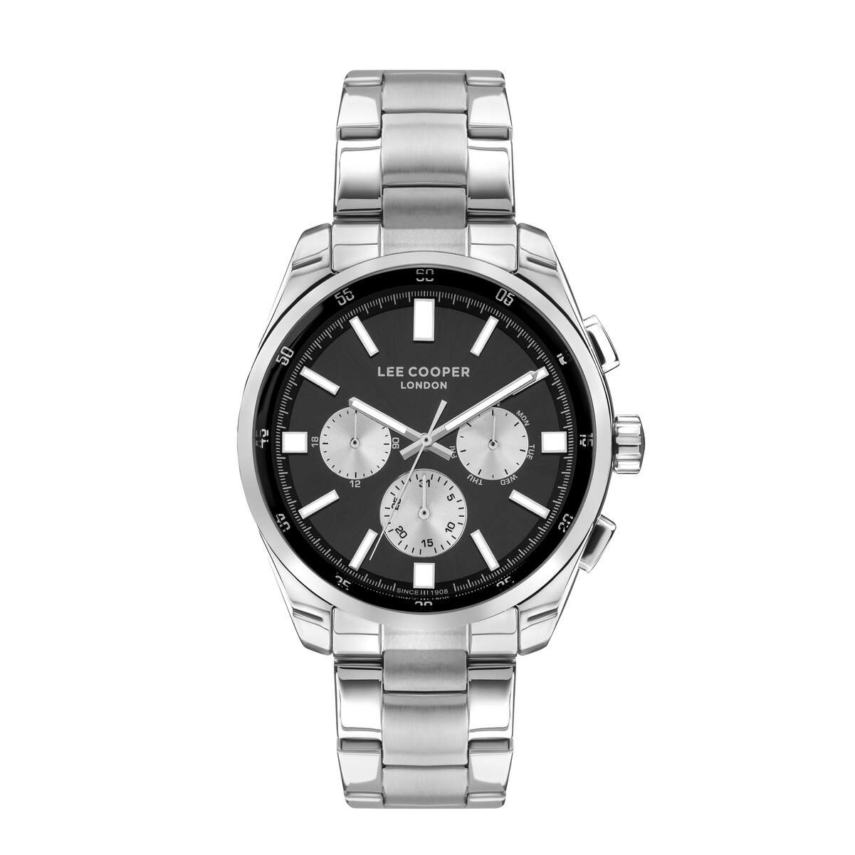 Montre Quartz pas cher pour Homme en Métal, de couleur Noir, Argenté - Lee Cooper London - LC07513.350