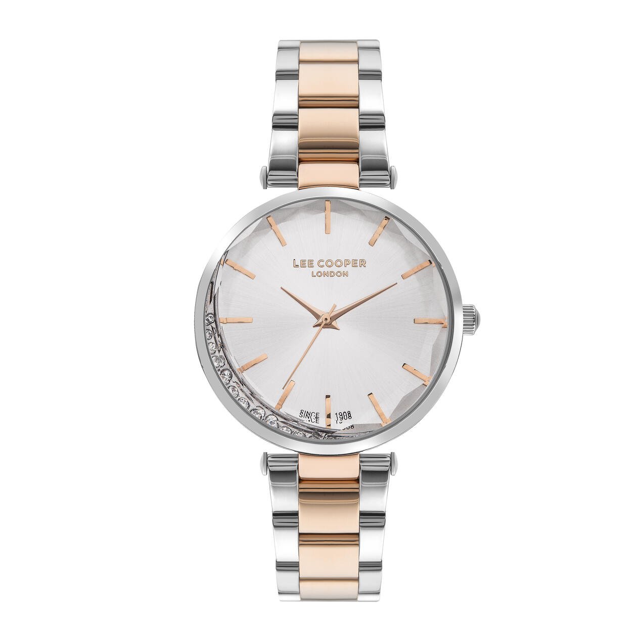 Montre Quartz pas cher pour Femme en Métal, de couleur Argenté, Doré Rose - Lee Cooper London - LC07603.530