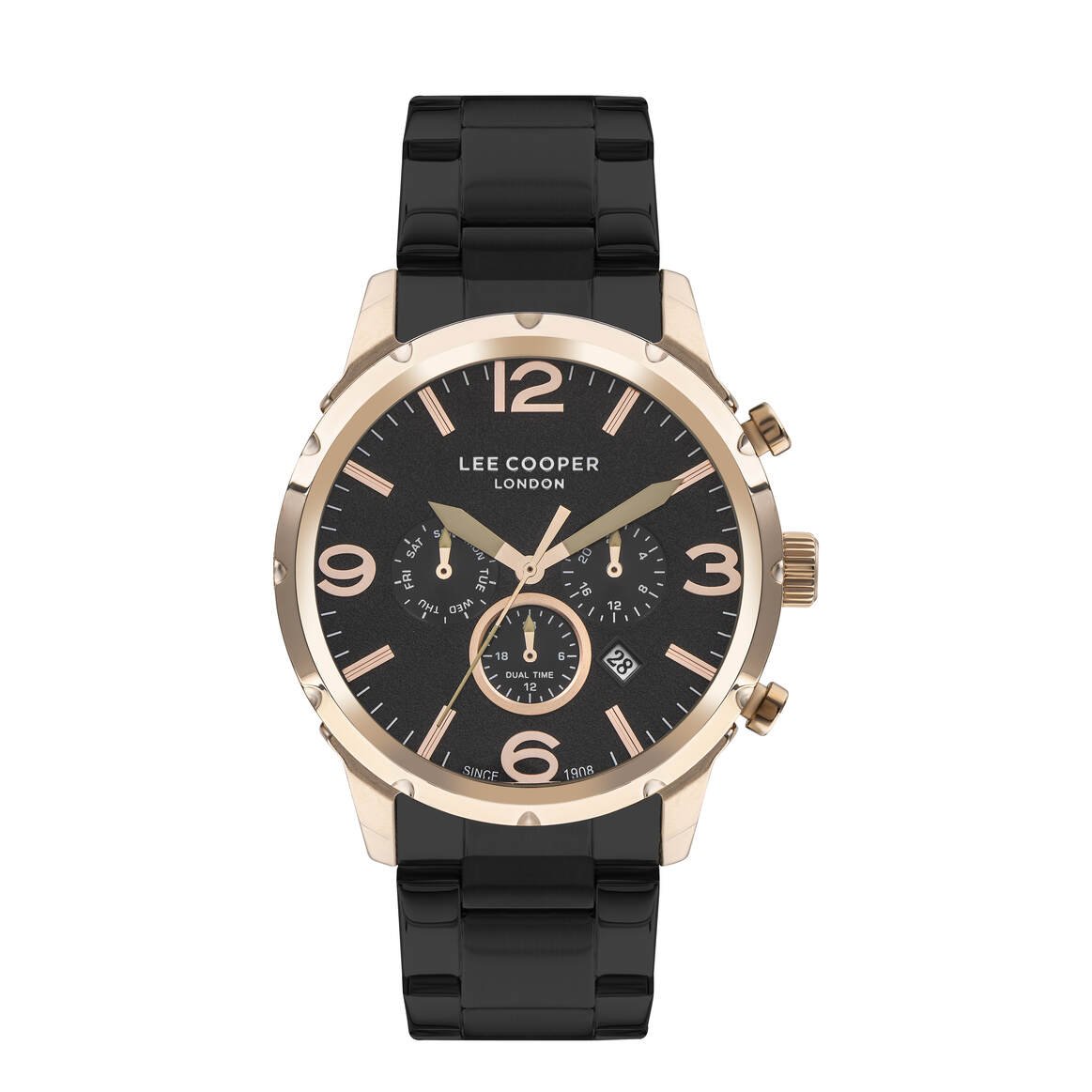 Cheap Men's Quartz Watch in Metal, Rose Gold, Black - Lee Cooper London - LC07672.450