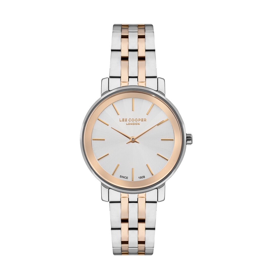 Montre Quartz pas cher pour Femme en Métal, de couleur Argenté, Doré Rose - Lee Cooper London - LC07684.530