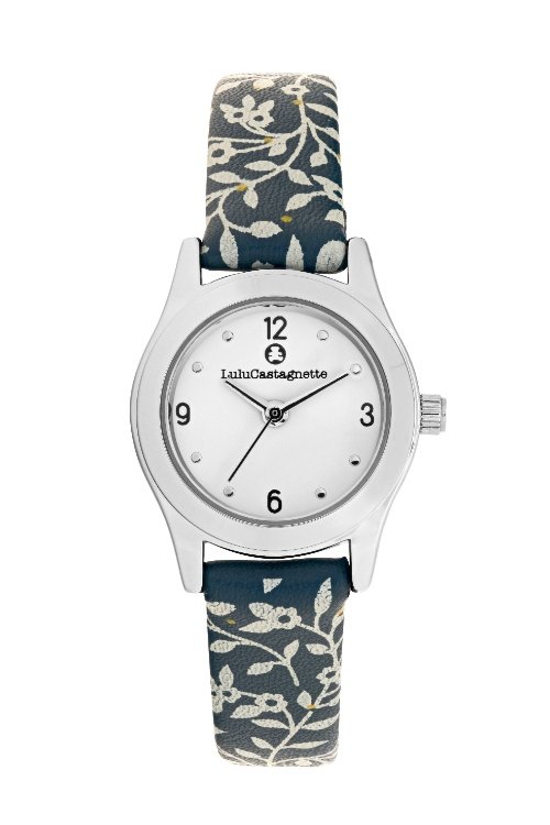 Montre fille pas chère en Métal et Cuir, Doré, Bleu - 38927