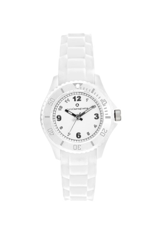 Montre fille pas chère en Plastique et Silicone, Blanc - 38970