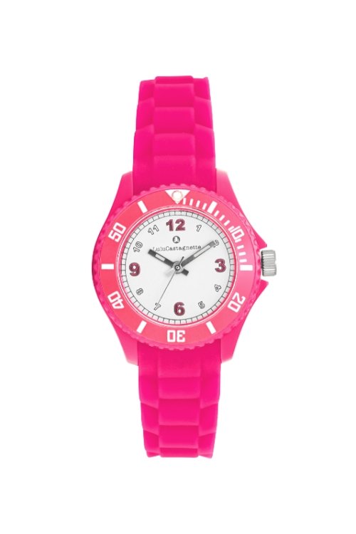 Montre fille pas chère en Plastique et Silicone, Rose - 38971