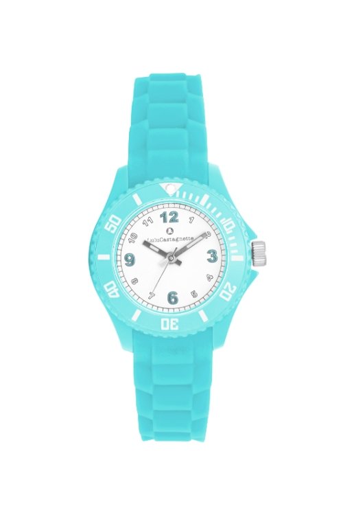 Montre fille pas chère en Plastique et Silicone, Bleu - 38972