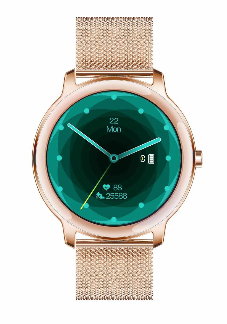 Montre connectée Femme élégante en Métal Argenté - ÉLÉGANCE - SMARTY 2.0 - SW018A