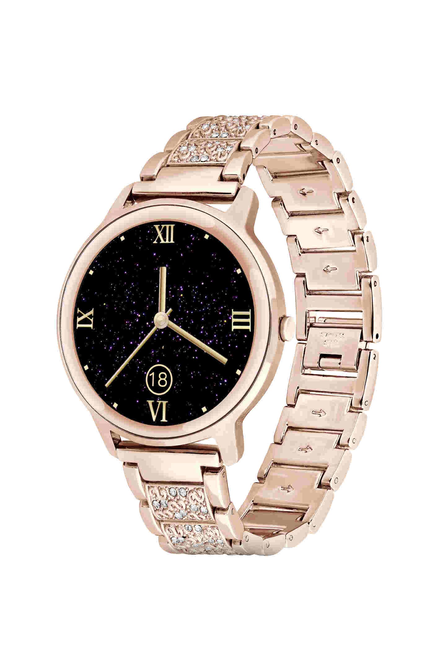 Elegante Reloj Conectado para Mujer en Metal Oro Rosa - ELEGANCE - SMARTY 2.0 - SW018G