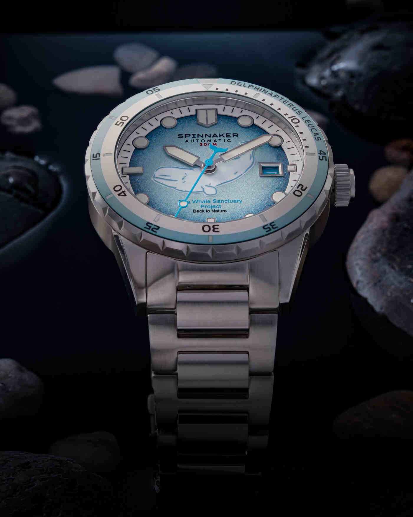 SPINNAKER | Montre Homme en Acier inoxydable Bleu, Gris HASS AUTOMATIC WHALE SANCTUARY - SP-5128-11