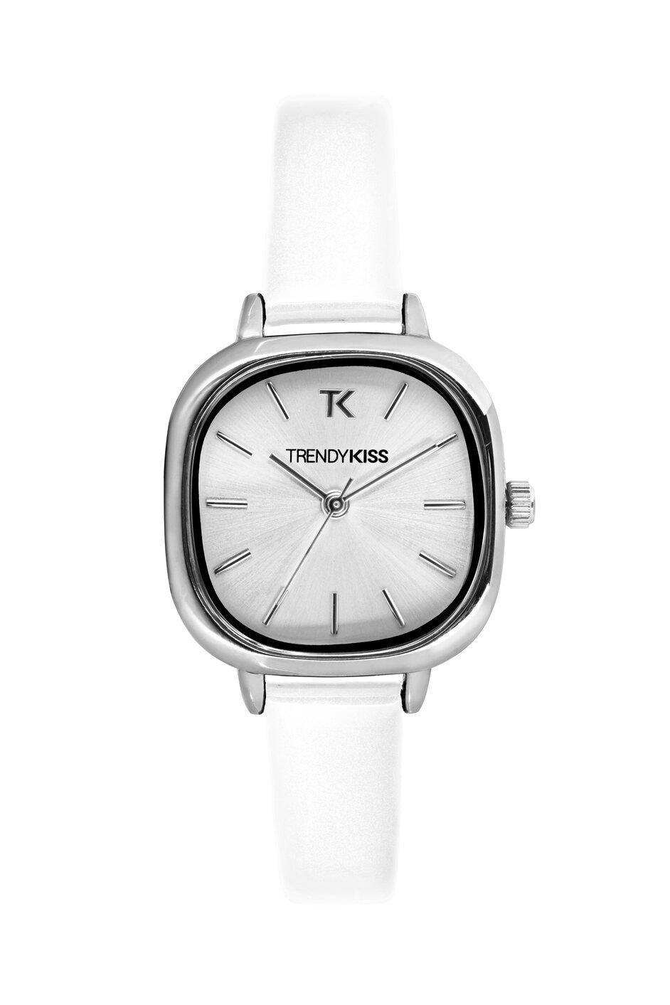 Reloj Económico de Cuarzo para Mujer en Metal y Piel, Plata, Blanco - TC10151-01