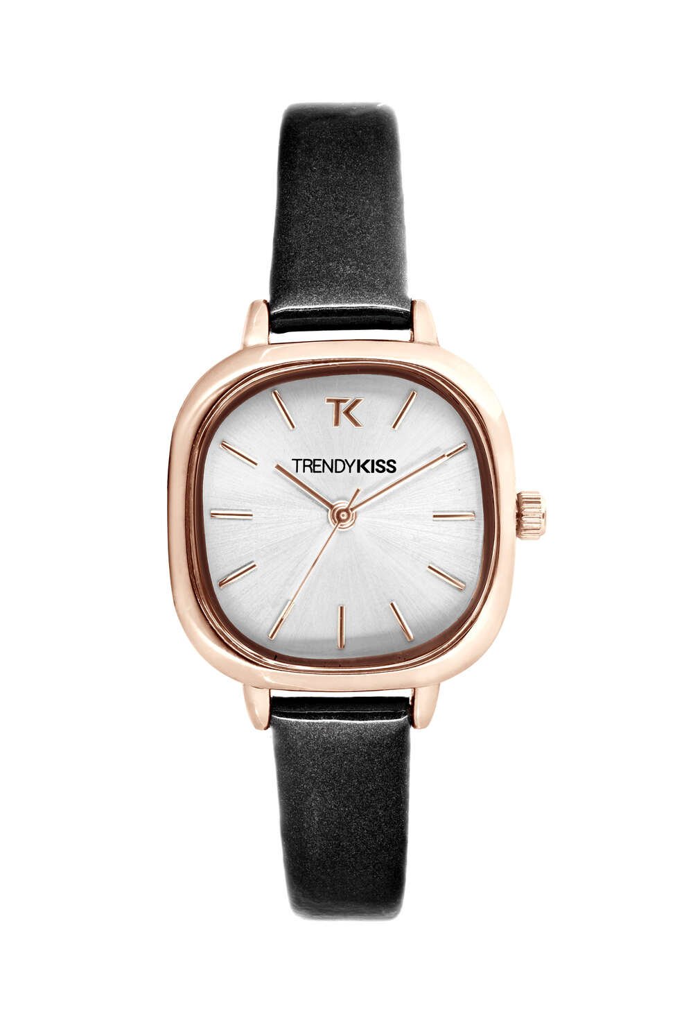 Montre Femme pas chère Quartz en Métal et Cuir, Rose Doré, Noir - TRG10151-03